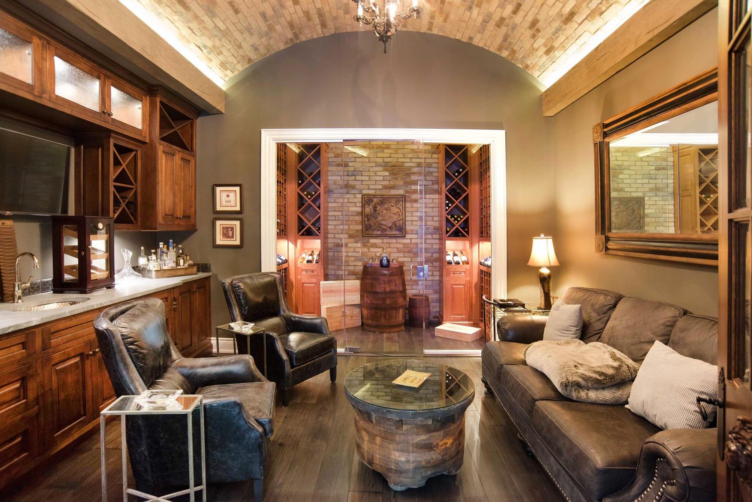 Wine and Cigar Room with Wine Cellar