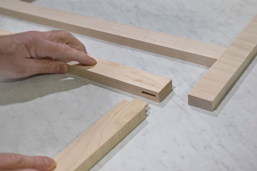 Frames use mortise and tenon construction